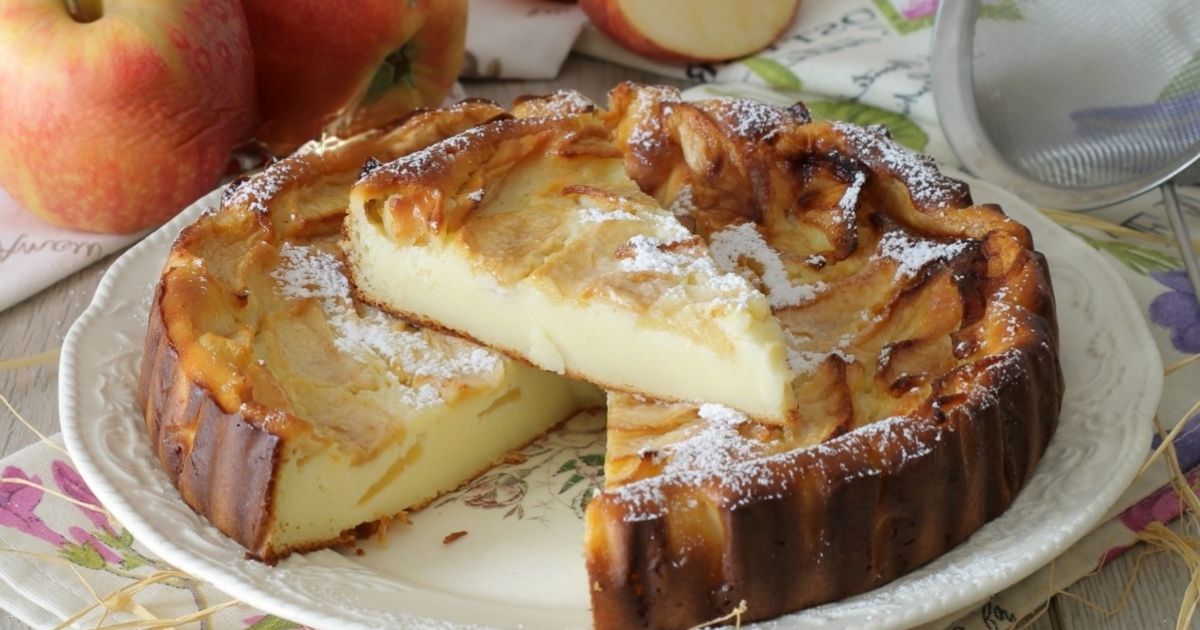 Ricottakuchen mit Apfel, ohne Mehl und Glutenfrei
